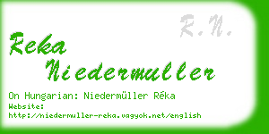 reka niedermuller business card