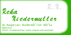 reka niedermuller business card